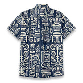 Hawaiian Party Tiki Print Shirt